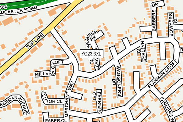 YO23 3XL map - OS OpenMap – Local (Ordnance Survey)