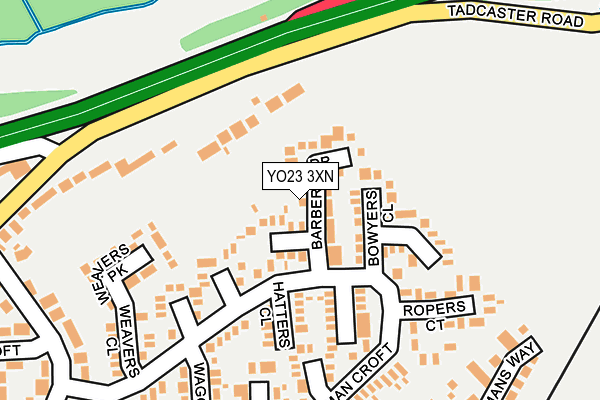 YO23 3XN map - OS OpenMap – Local (Ordnance Survey)