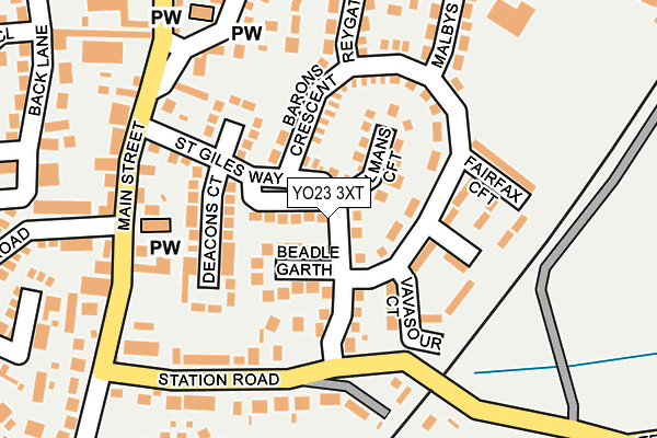 YO23 3XT map - OS OpenMap – Local (Ordnance Survey)