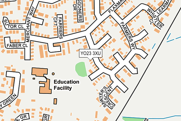 YO23 3XU map - OS OpenMap – Local (Ordnance Survey)