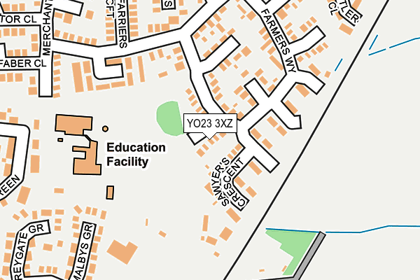 YO23 3XZ map - OS OpenMap – Local (Ordnance Survey)