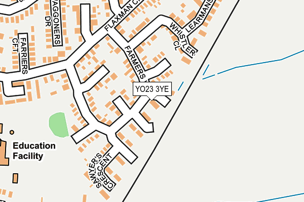 YO23 3YE map - OS OpenMap – Local (Ordnance Survey)