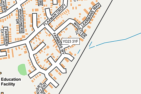 YO23 3YF map - OS OpenMap – Local (Ordnance Survey)