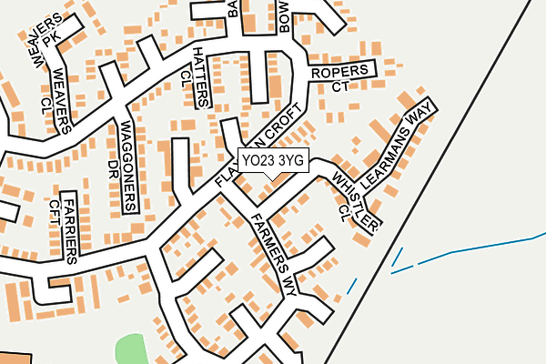 YO23 3YG map - OS OpenMap – Local (Ordnance Survey)