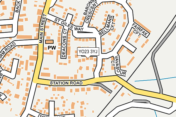YO23 3YJ map - OS OpenMap – Local (Ordnance Survey)
