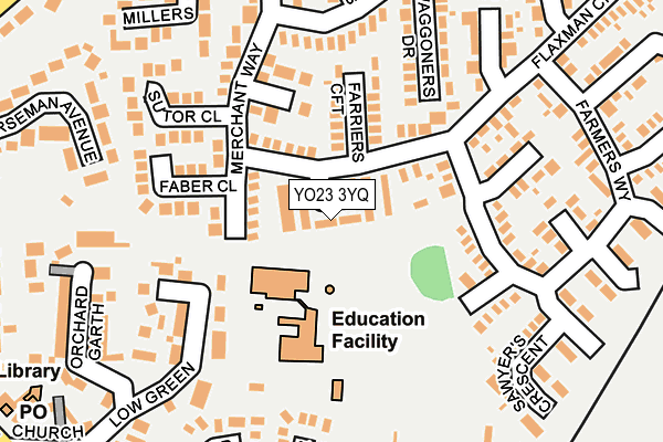 YO23 3YQ map - OS OpenMap – Local (Ordnance Survey)