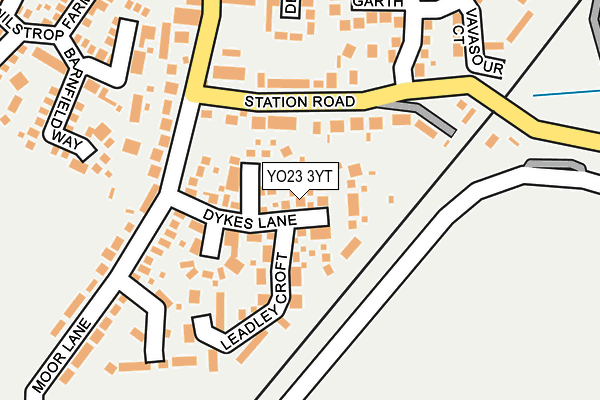YO23 3YT map - OS OpenMap – Local (Ordnance Survey)