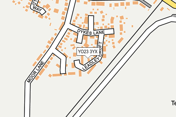 YO23 3YX map - OS OpenMap – Local (Ordnance Survey)