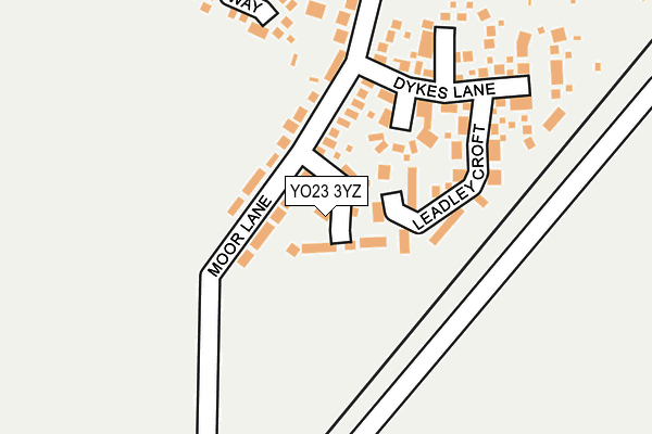 YO23 3YZ map - OS OpenMap – Local (Ordnance Survey)