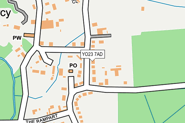 YO23 7AD map - OS OpenMap – Local (Ordnance Survey)
