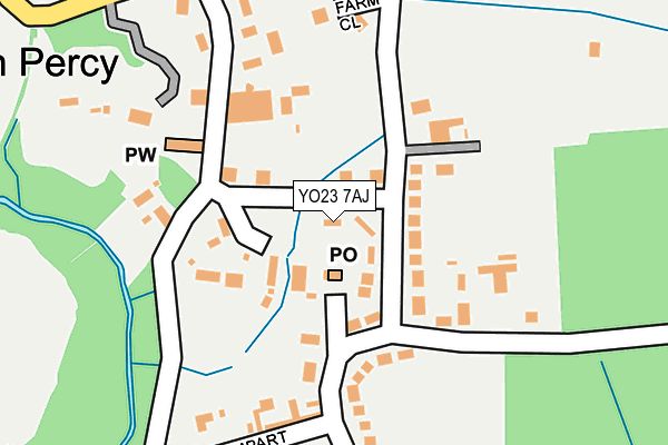 YO23 7AJ map - OS OpenMap – Local (Ordnance Survey)