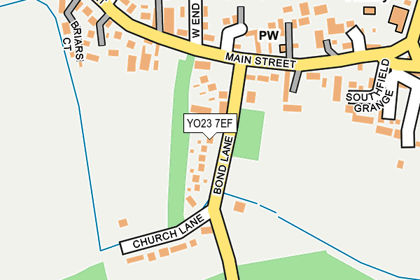 YO23 7EF map - OS OpenMap – Local (Ordnance Survey)