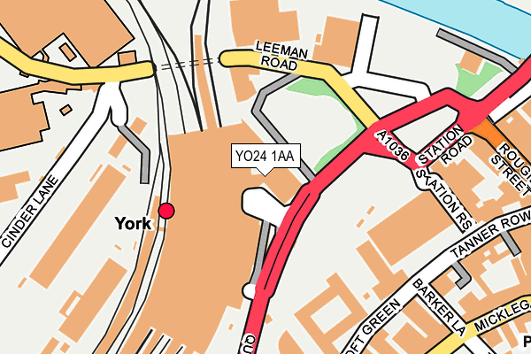 YO24 1AA map - OS OpenMap – Local (Ordnance Survey)