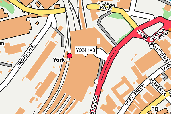 YO24 1AB map - OS OpenMap – Local (Ordnance Survey)