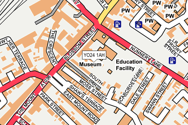 YO24 1AH map - OS OpenMap – Local (Ordnance Survey)