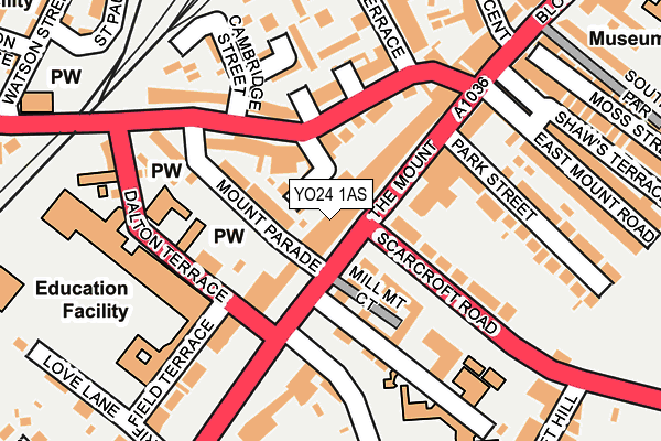 YO24 1AS map - OS OpenMap – Local (Ordnance Survey)