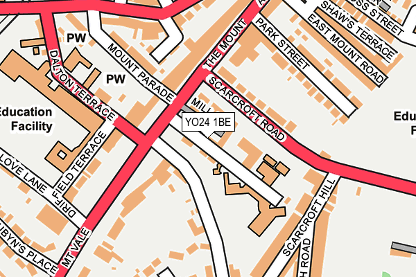 YO24 1BE map - OS OpenMap – Local (Ordnance Survey)