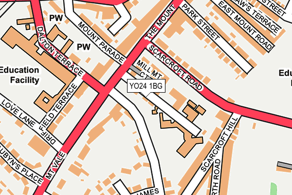YO24 1BG map - OS OpenMap – Local (Ordnance Survey)