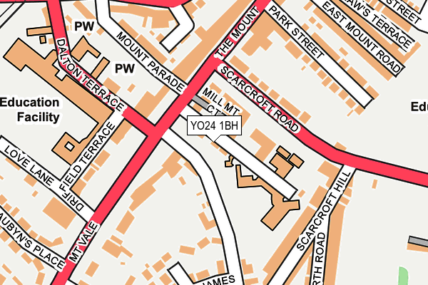YO24 1BH map - OS OpenMap – Local (Ordnance Survey)
