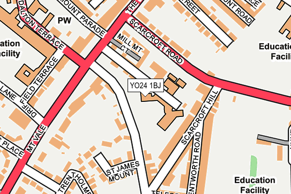 YO24 1BJ map - OS OpenMap – Local (Ordnance Survey)