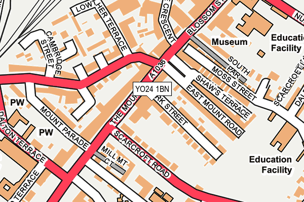 YO24 1BN map - OS OpenMap – Local (Ordnance Survey)