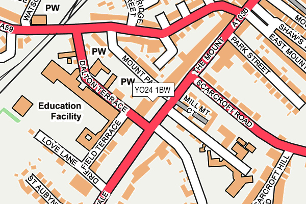 YO24 1BW map - OS OpenMap – Local (Ordnance Survey)