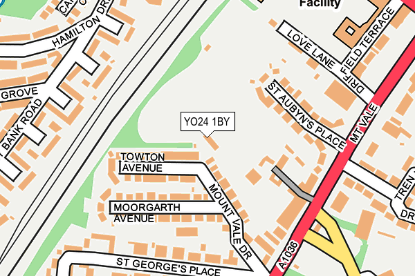 YO24 1BY map - OS OpenMap – Local (Ordnance Survey)