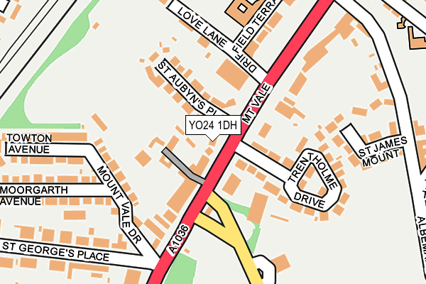 YO24 1DH map - OS OpenMap – Local (Ordnance Survey)