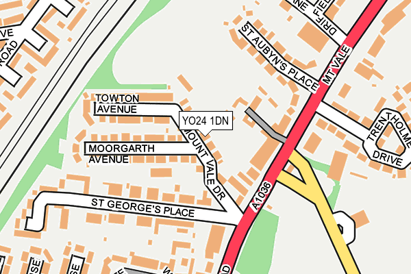YO24 1DN map - OS OpenMap – Local (Ordnance Survey)