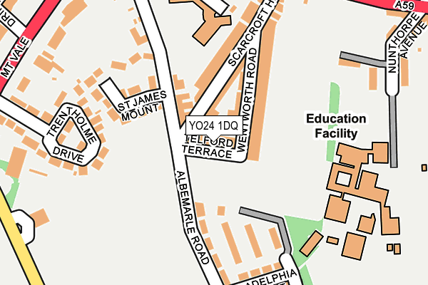 YO24 1DQ map - OS OpenMap – Local (Ordnance Survey)