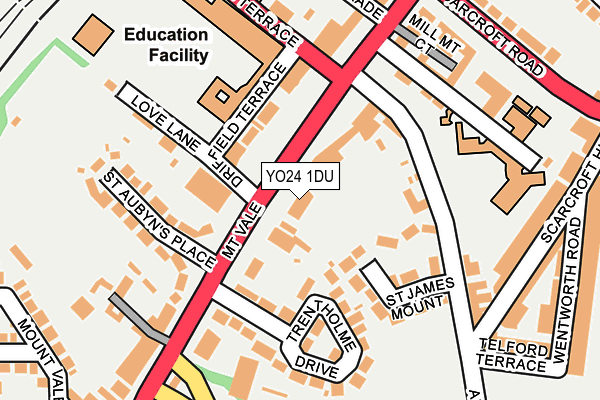 YO24 1DU map - OS OpenMap – Local (Ordnance Survey)