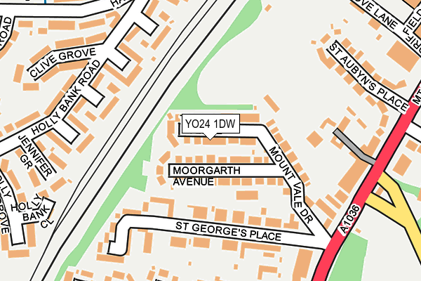 YO24 1DW map - OS OpenMap – Local (Ordnance Survey)