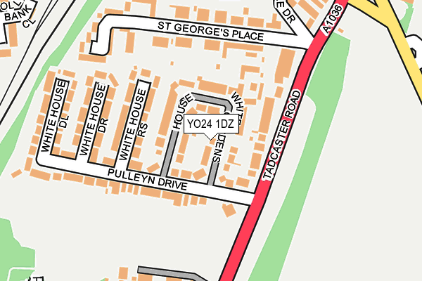 YO24 1DZ map - OS OpenMap – Local (Ordnance Survey)