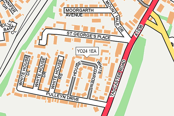 YO24 1EA map - OS OpenMap – Local (Ordnance Survey)