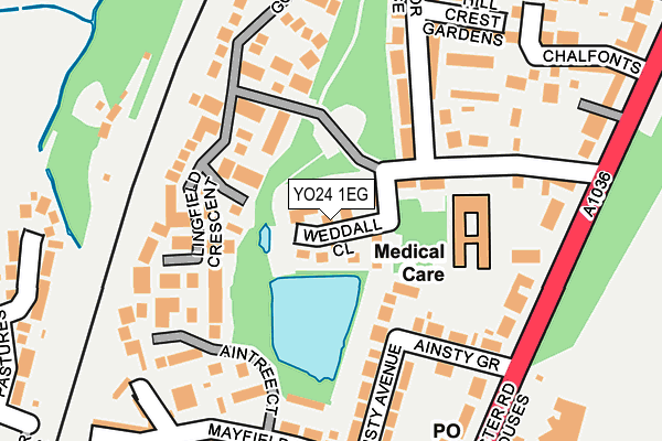YO24 1EG map - OS OpenMap – Local (Ordnance Survey)