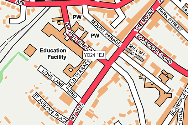 YO24 1EJ map - OS OpenMap – Local (Ordnance Survey)