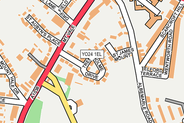 YO24 1EL map - OS OpenMap – Local (Ordnance Survey)