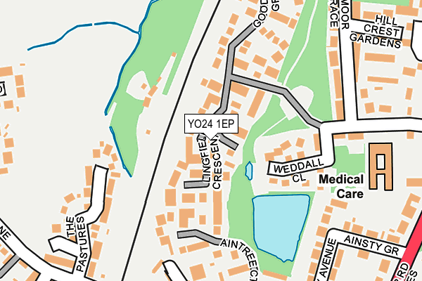 YO24 1EP map - OS OpenMap – Local (Ordnance Survey)