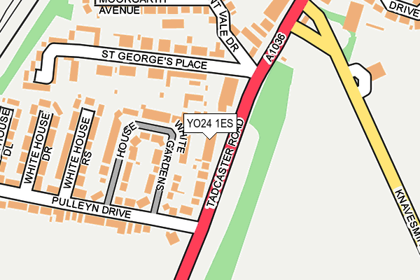 YO24 1ES map - OS OpenMap – Local (Ordnance Survey)