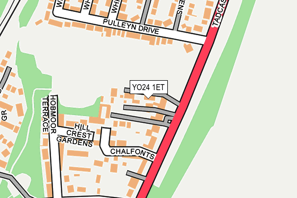 YO24 1ET map - OS OpenMap – Local (Ordnance Survey)