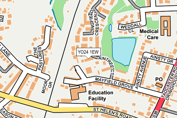YO24 1EW map - OS OpenMap – Local (Ordnance Survey)