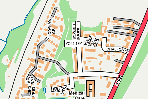 YO24 1EY map - OS OpenMap – Local (Ordnance Survey)