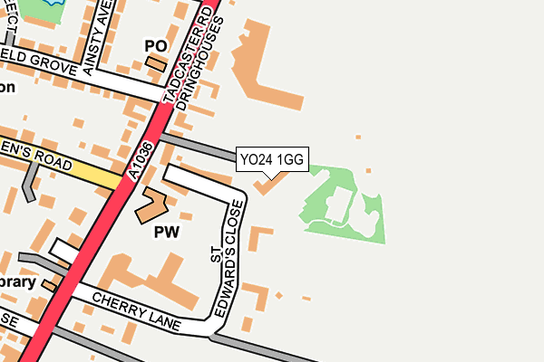 YO24 1GG map - OS OpenMap – Local (Ordnance Survey)