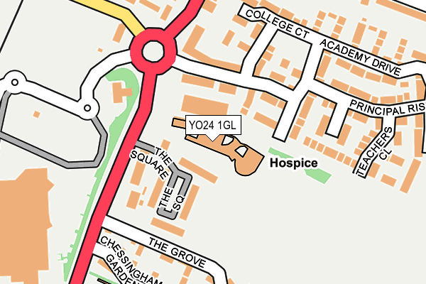 YO24 1GL map - OS OpenMap – Local (Ordnance Survey)