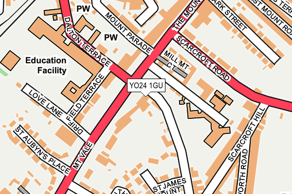 YO24 1GU map - OS OpenMap – Local (Ordnance Survey)