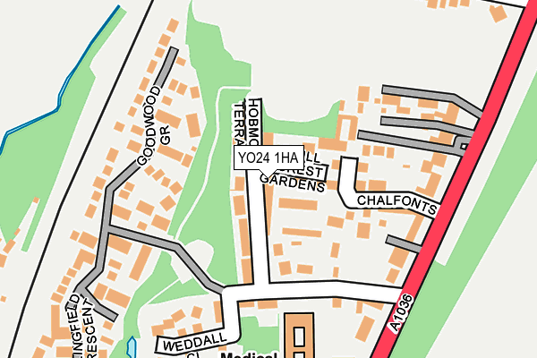 YO24 1HA map - OS OpenMap – Local (Ordnance Survey)