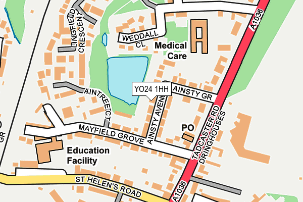 YO24 1HH map - OS OpenMap – Local (Ordnance Survey)