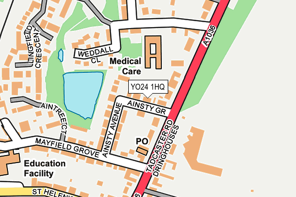 YO24 1HQ map - OS OpenMap – Local (Ordnance Survey)