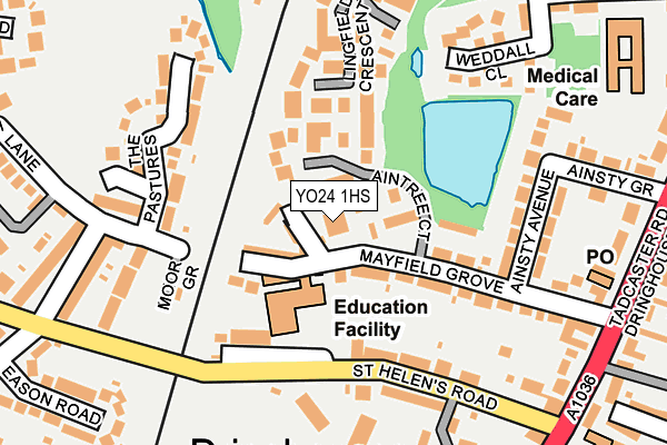 YO24 1HS map - OS OpenMap – Local (Ordnance Survey)