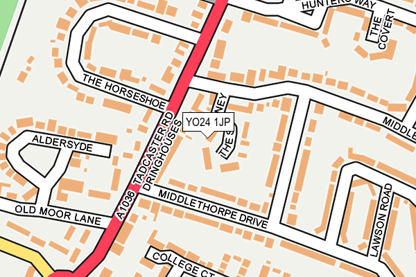 YO24 1JP map - OS OpenMap – Local (Ordnance Survey)